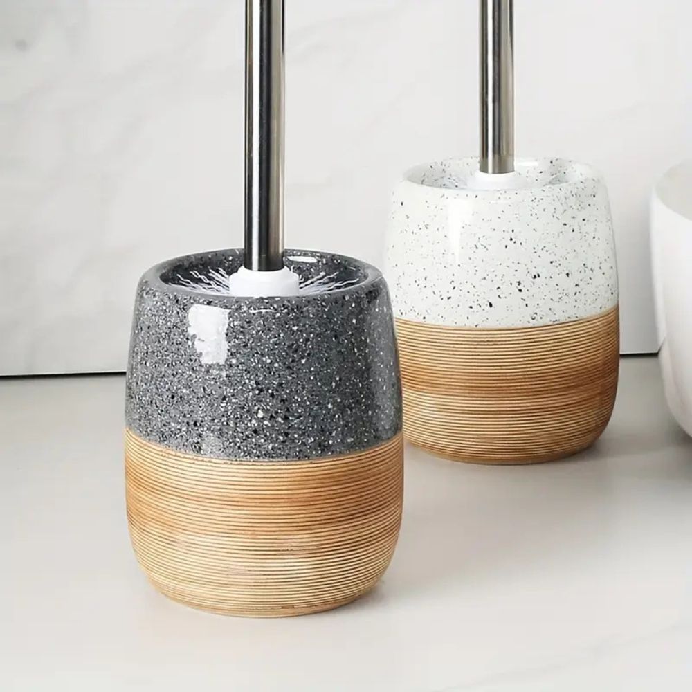 Elegant Bathroom Toilet Brush & Holder Set — lifestyle shot