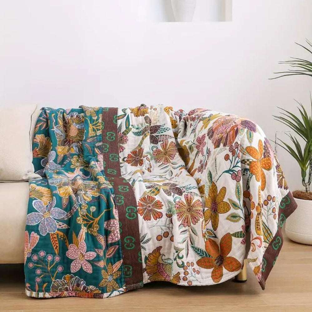 Charm Floral Blanket Throw — product detail view