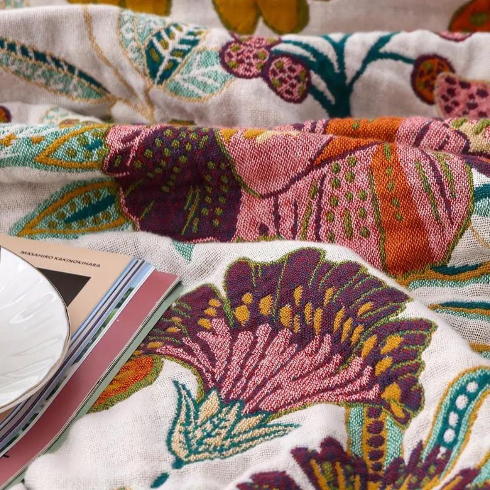 Charm Floral Blanket Throw — product close-up