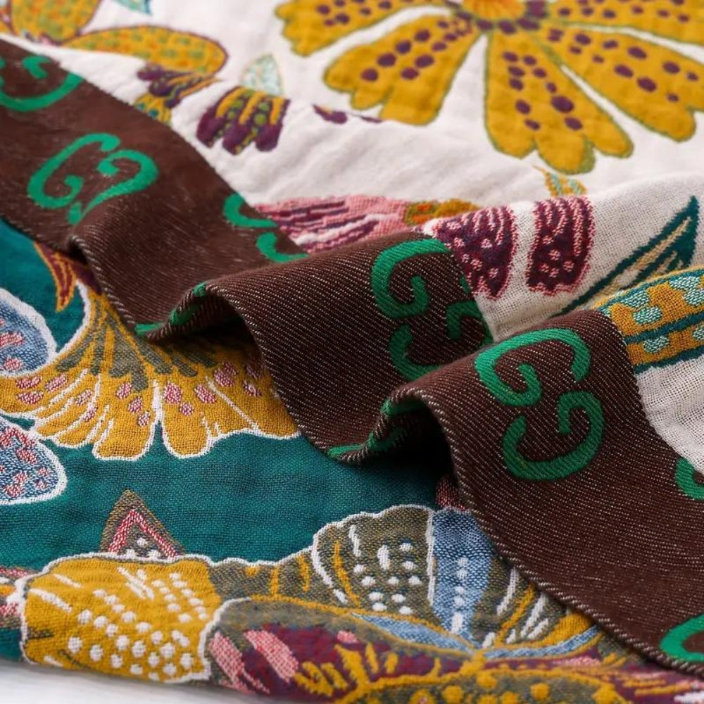 Charm Floral Blanket Throw — lifestyle shot