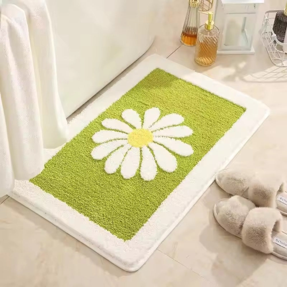 Charming Daisy Bloom Bath Mat — product feature detail