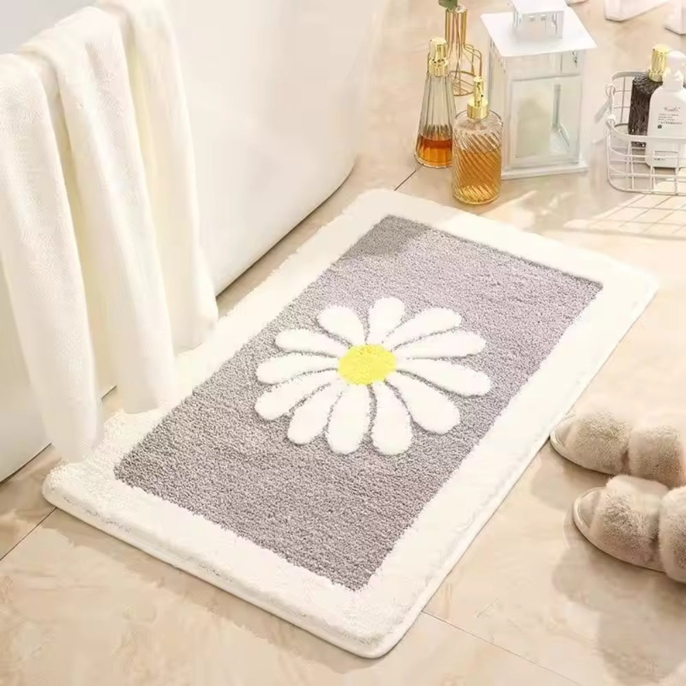 Charming Daisy Bloom Bath Mat — alternate angle view