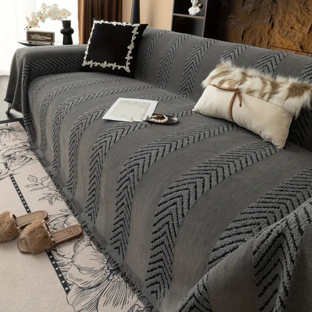 Chevron Echo Line Sofa Cover — alternate angle view