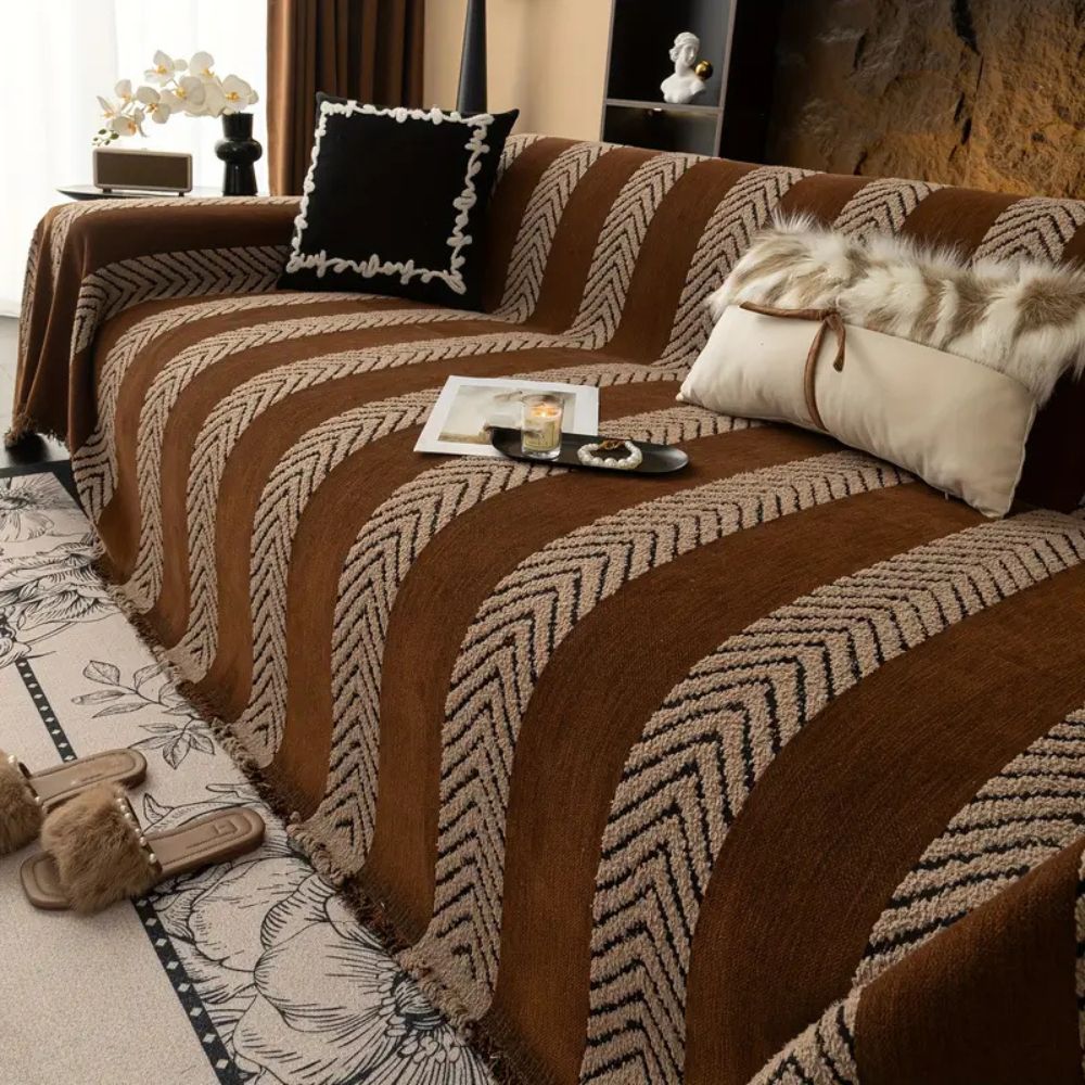 Chevron Echo Line Sofa Cover — lifestyle shot