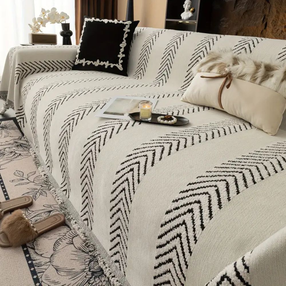 Chevron Echo Line Sofa Cover — additional view