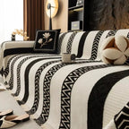 Chevron Pattern Chenille Sofa Cover — alternate angle view