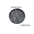 Circular Black Marble Jewellery Tray — product close-up