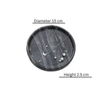 Circular Black Marble Jewellery Tray — product close-up