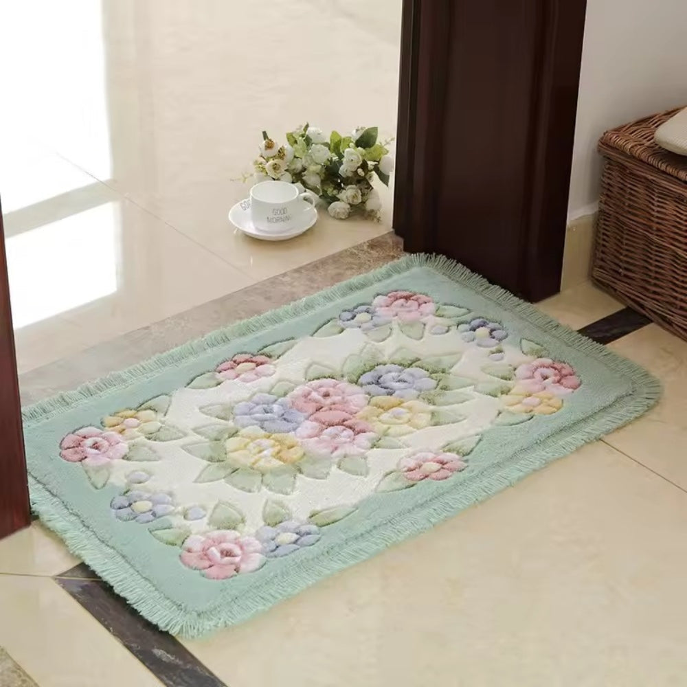 Classic Floral Bloom Bath Mat — main product photo