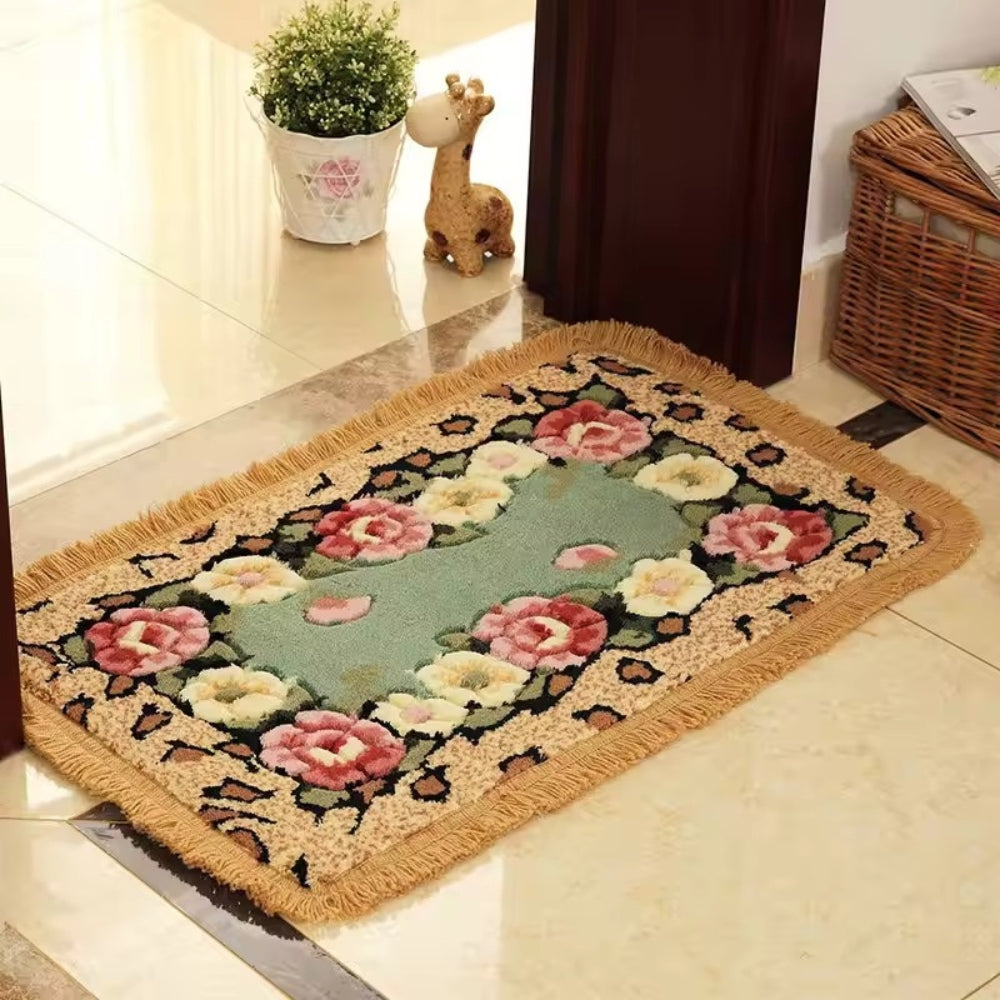 Classic Floral Bloom Bath Mat — lifestyle shot