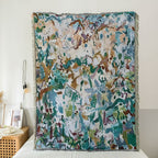 Colourful Artisan Tassel Throw — product in use
