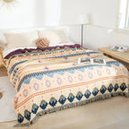 Cosy Artisan Patterned Cotton Throw Blanket — main product photo