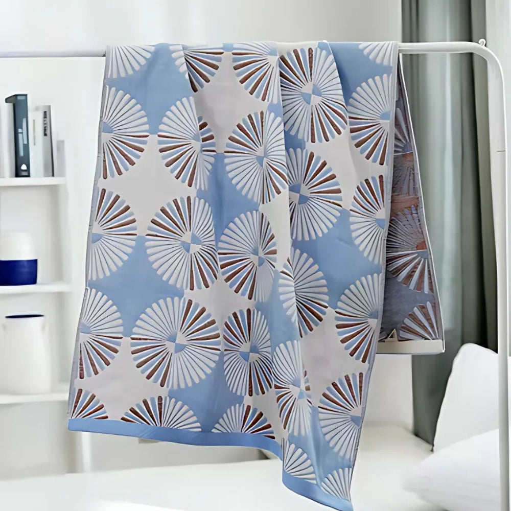 Dahlia Blossom Cotton Bath Towel — alternate angle view