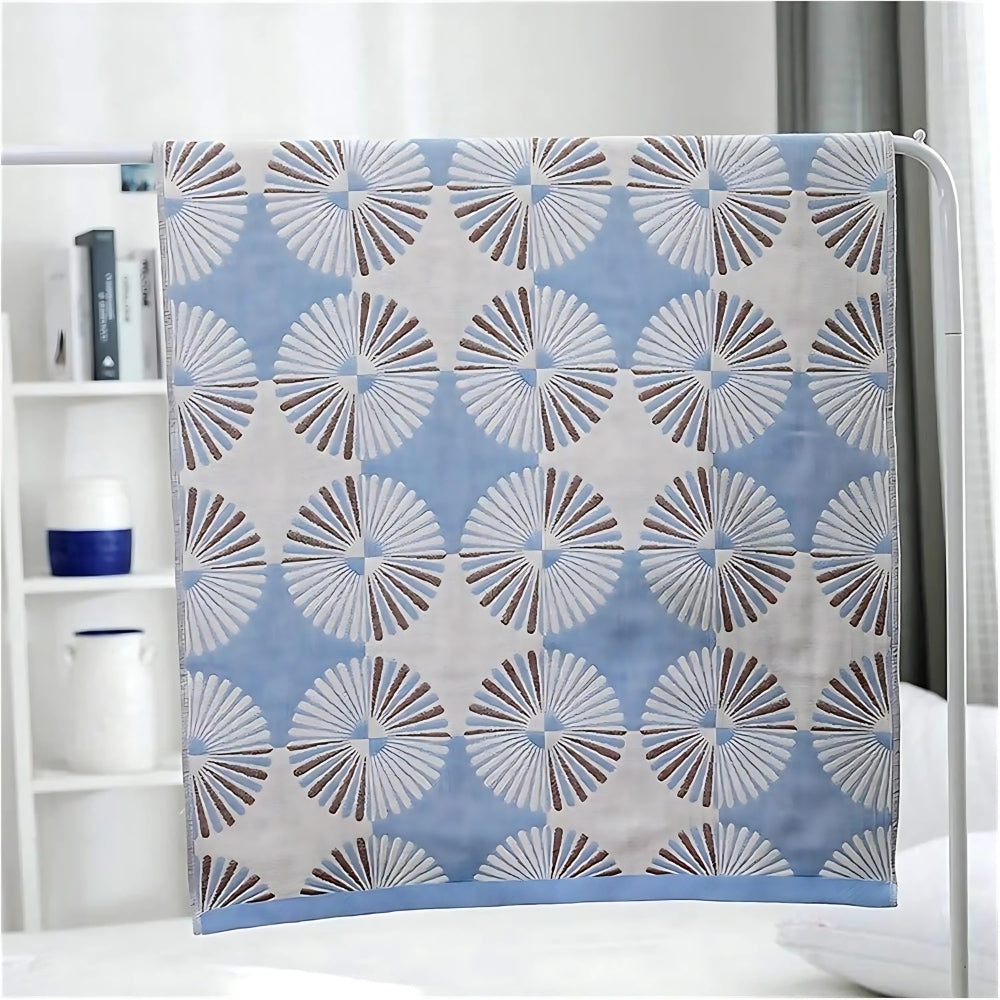 Dahlia Blossom Cotton Bath Towel — product detail view