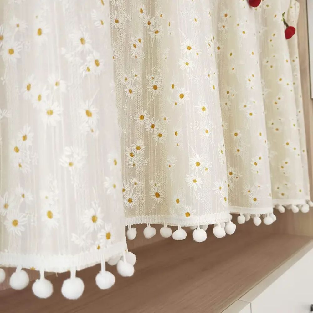 Daisy Breeze Cabinet Curtain — product close-up