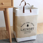 Deluxe Freestanding Laundry Basket — product in use