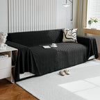Diamond Grid Chenille Sofa Cover — material texture close-up