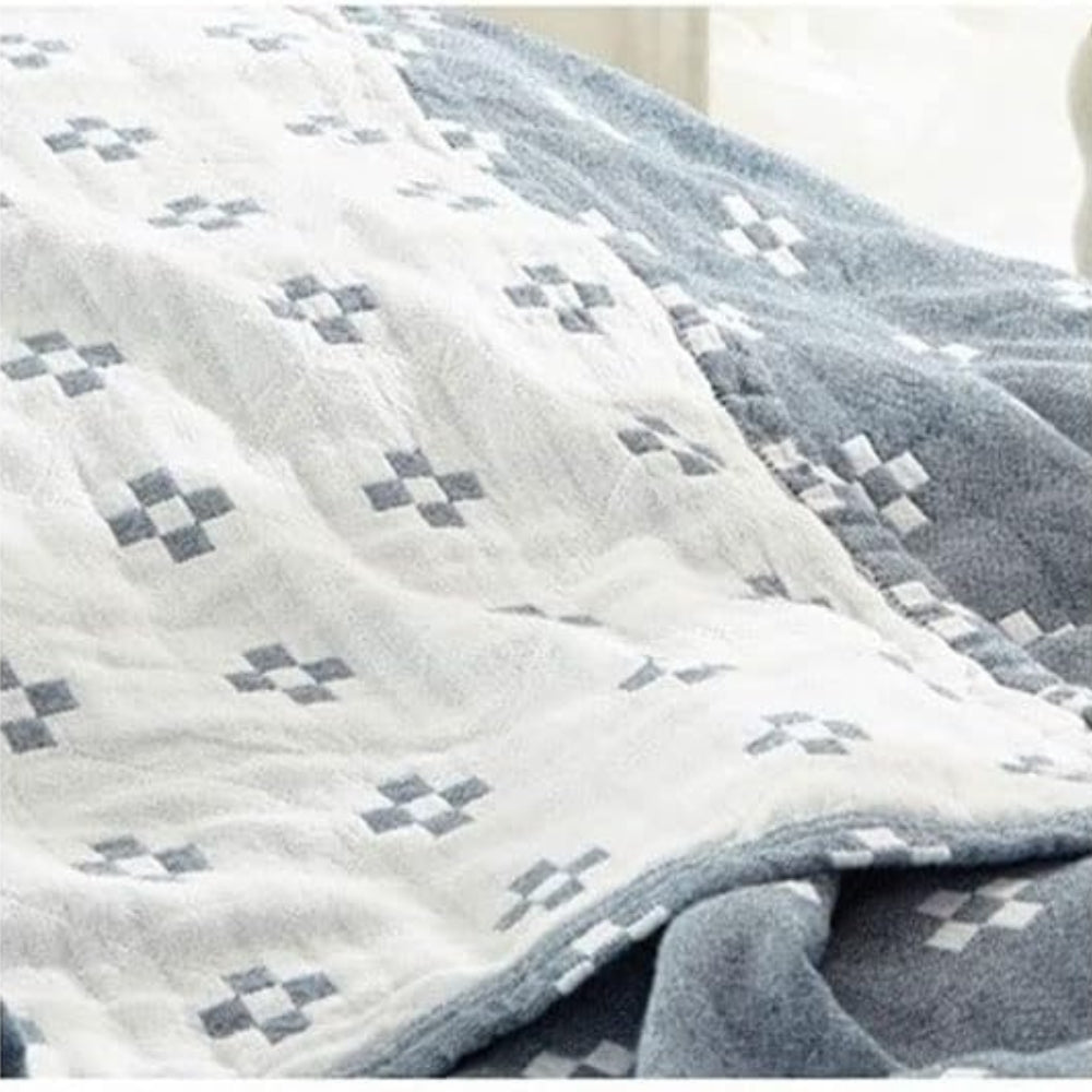 Diamond Dot Comfort Cotton Blanket — product close-up