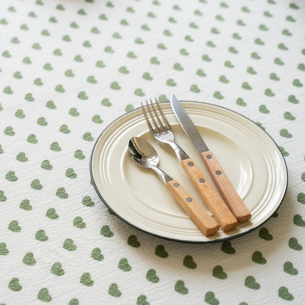 Dotted Heart Table Cloth — product detail view
