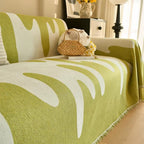 Dripping Colour Chenille Sofa Cover — product in use