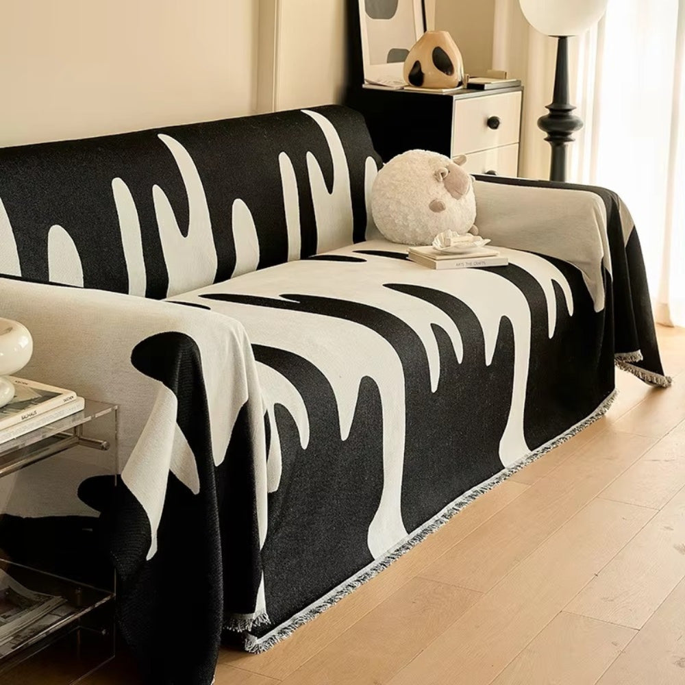 Dripping Colour Chenille Sofa Cover — product close-up