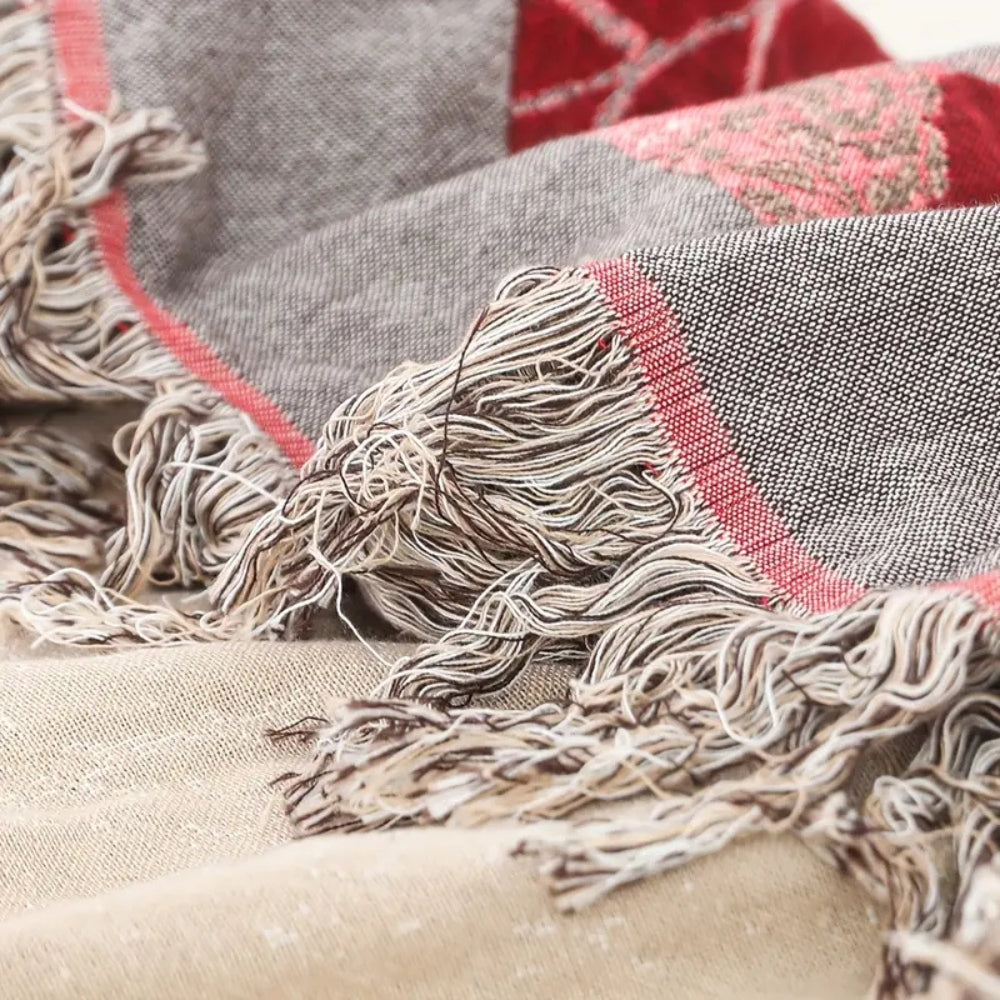 Elira Rose Floral Cotton Blanket — product in use