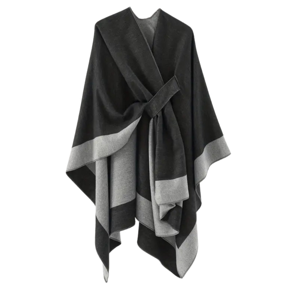 Emiree Stylish Draped Poncho — material texture close-up