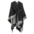 Emiree Stylish Draped Poncho — material texture close-up