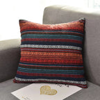 Ethnic Bohemian Geometric Cushion Cover — product in use