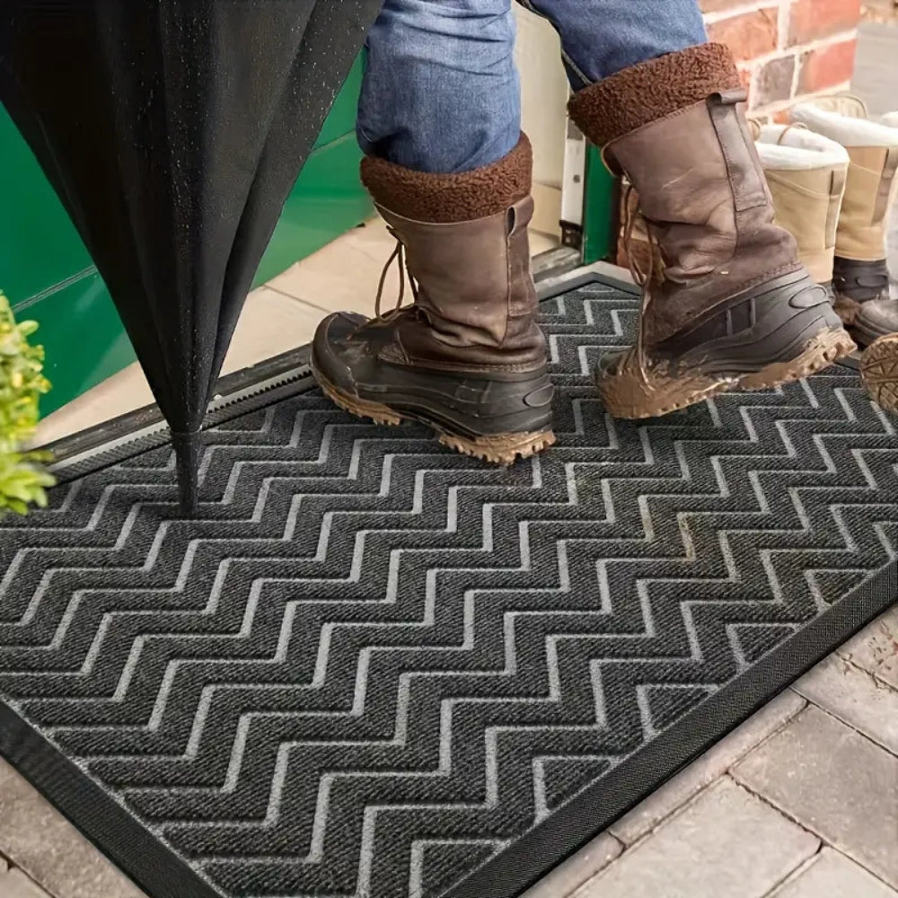 Chevron Pathway Heavy Duty Doormat — product close-up