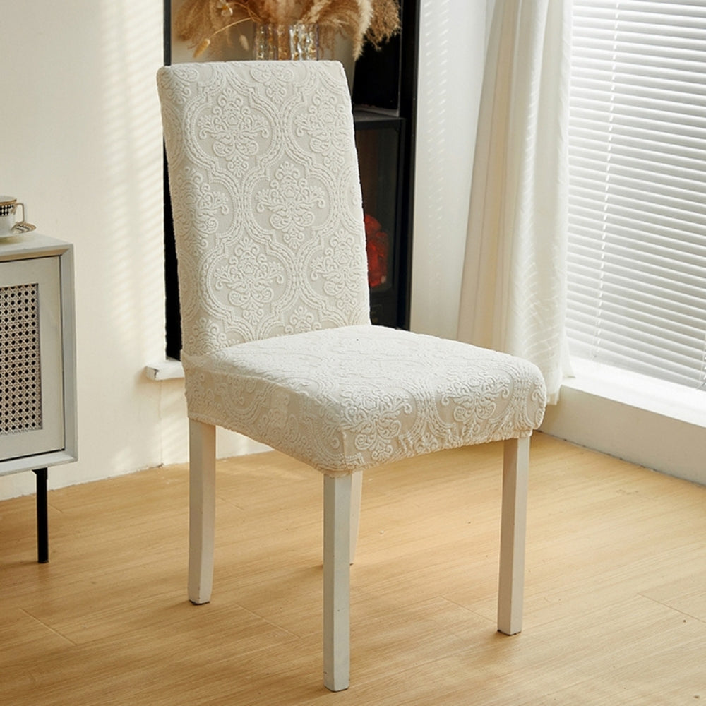 Evona Elegant Jacquard Chair Seat Slipcover — product detail view