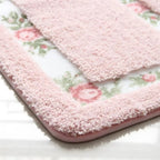 Floral Border Absorbent Bath Mat — lifestyle shot