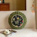 Floral Medley Velvet Round Cushion — product feature detail