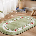 Floral Oval Plush Bath Mat — additional view