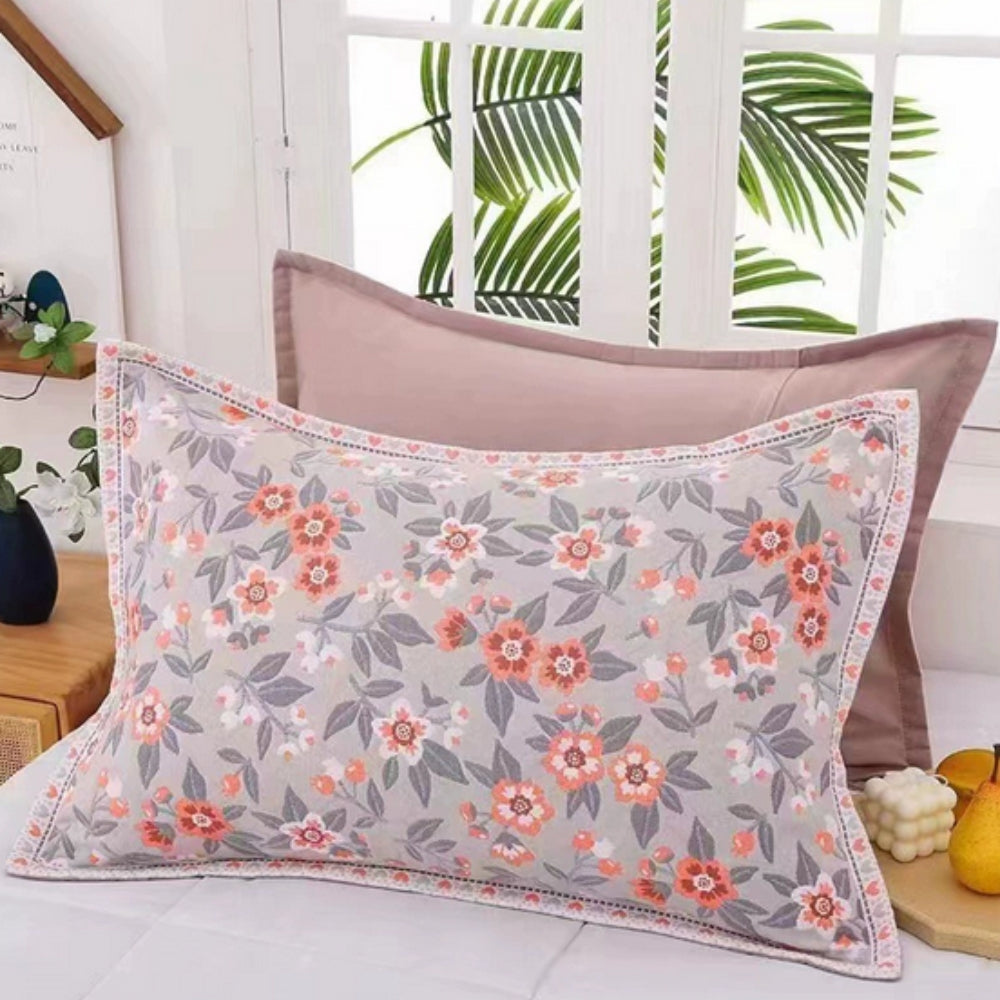 Floral Print Cotton Pillowcase | 2pcs — main product photo