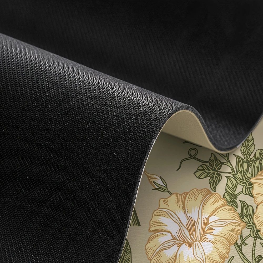 Floral Quick-Dry Kitchen Mat — product detail view