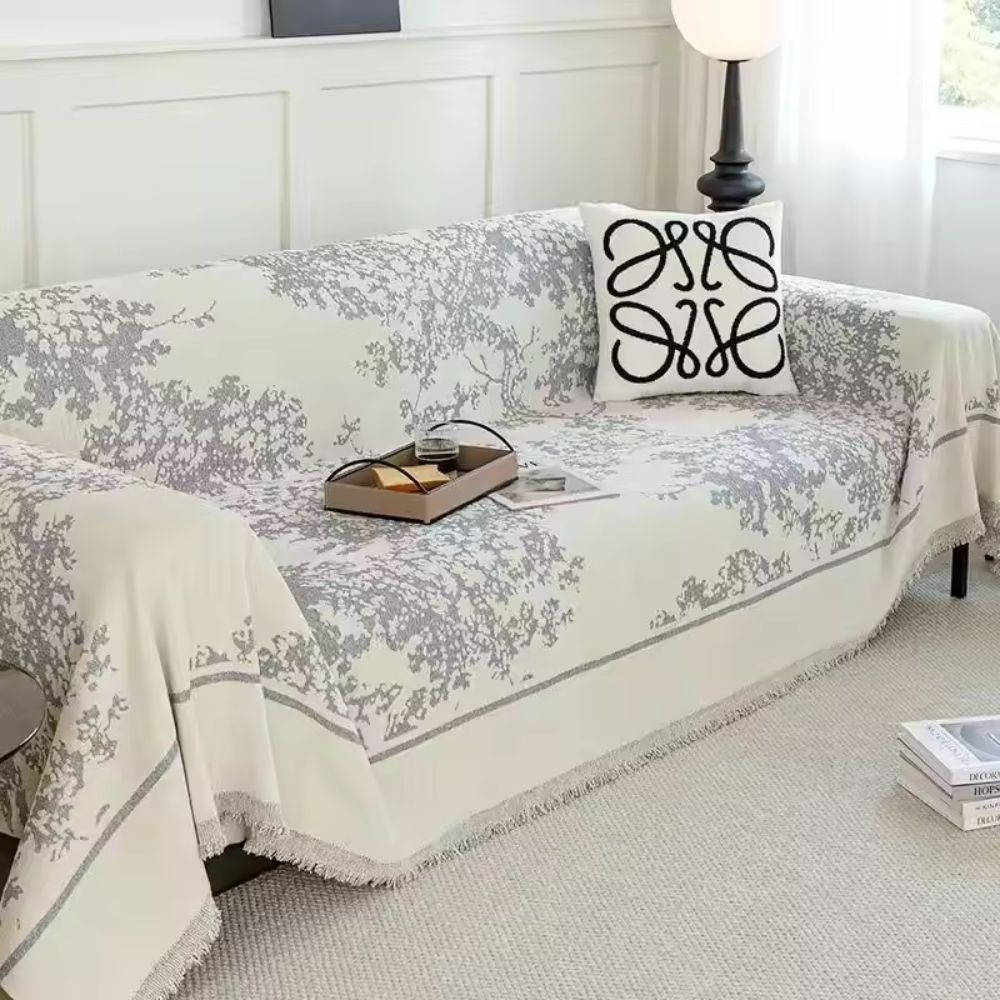 Chenille Flowerfield Sofa Cover — main product photo