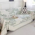 Chenille Flowerfield Sofa Cover — product detail view