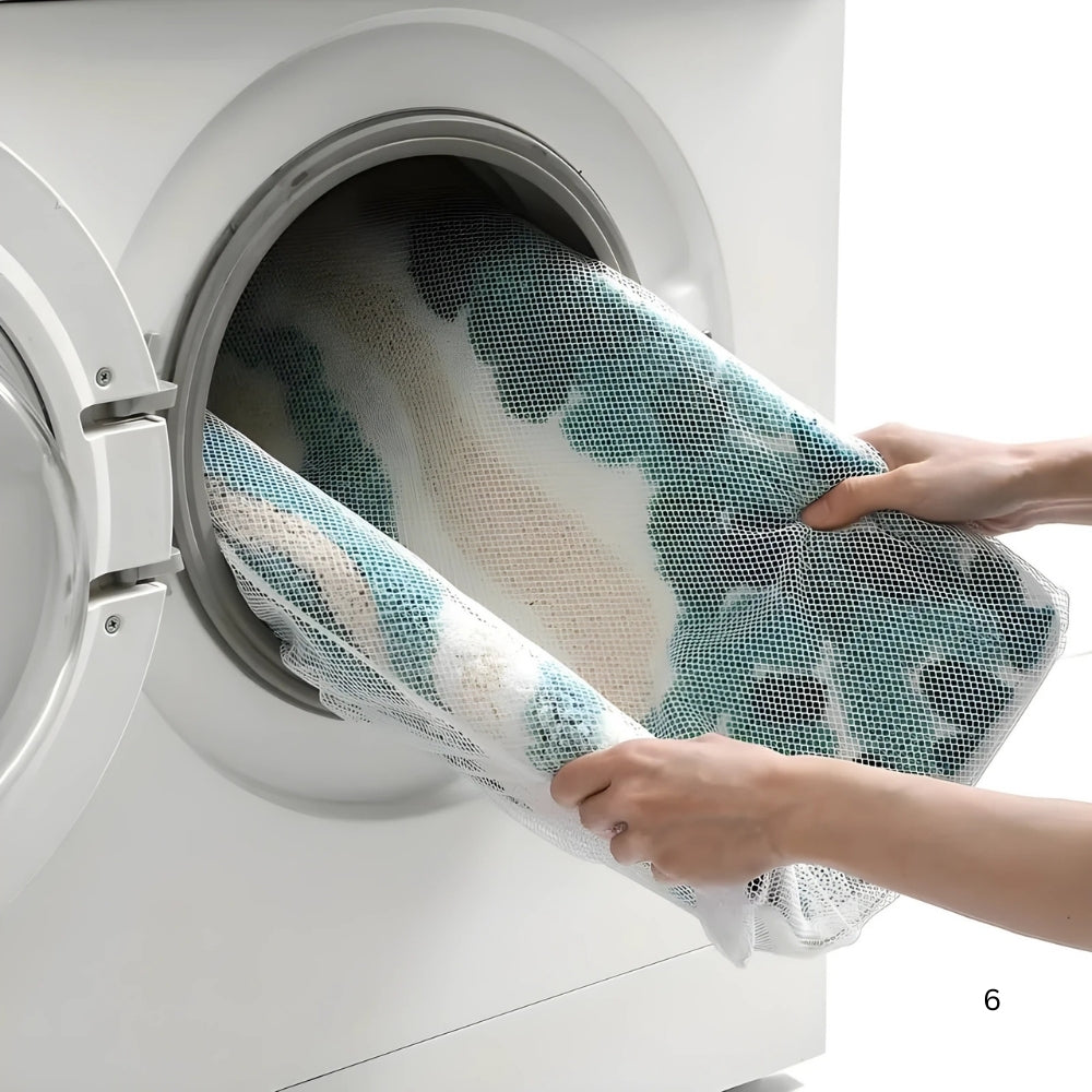 Fluffy Ocean Wavy Pattern Bath Mat — product close-up