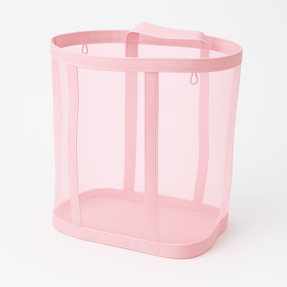 Foldable Mesh Laundry Basket — size and scale reference