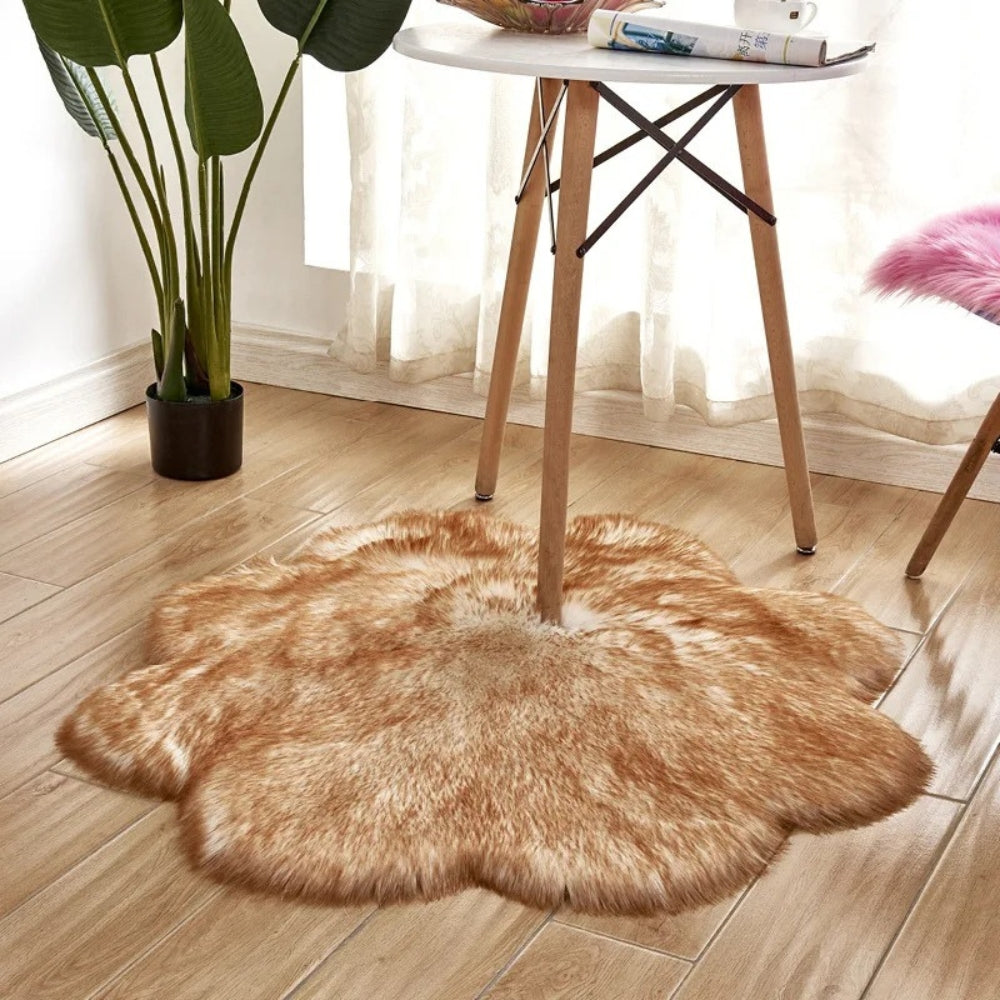 Furique Faux Fur Soft Floor Rug — lifestyle shot