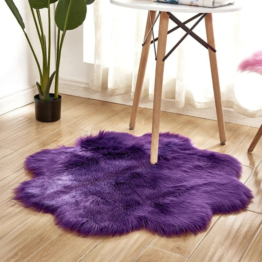 Furique Faux Fur Soft Floor Rug — size and scale reference