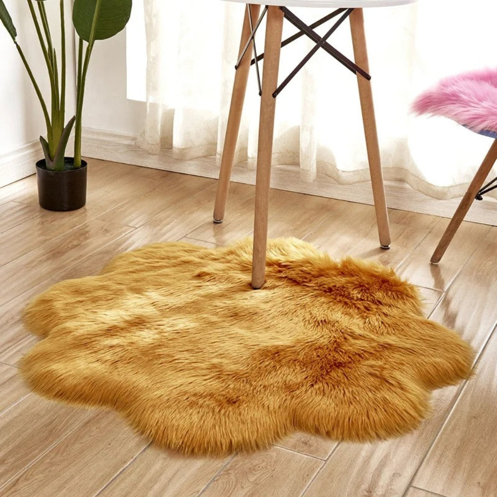 Furique Faux Fur Soft Floor Rug — material texture close-up