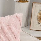 Fuzzy Diamond Pattern Cushion Cover — product detail view