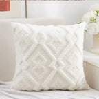 Fuzzy Diamond Pattern Cushion Cover — alternate angle view