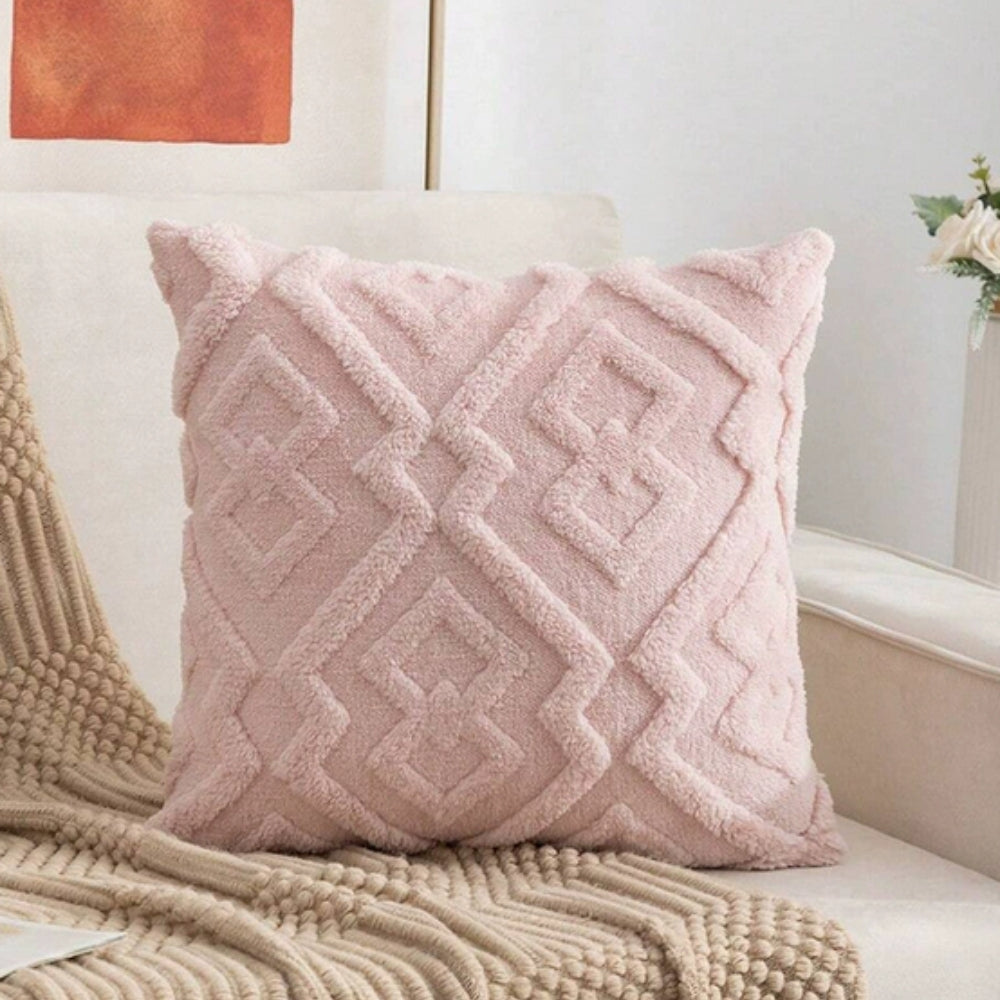 Fuzzy Diamond Pattern Cushion Cover — size and scale reference