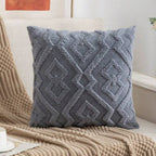 Fuzzy Diamond Pattern Cushion Cover — additional view