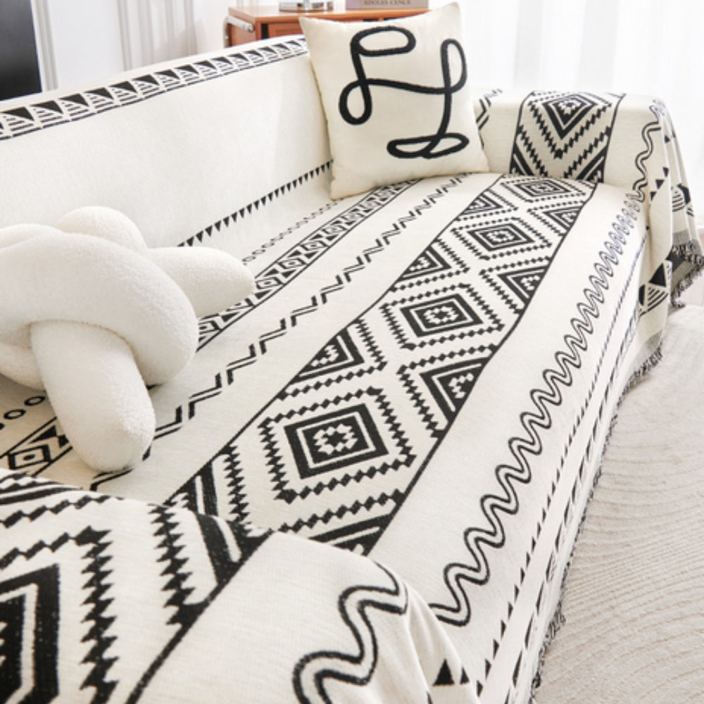 Geometric Boho Sofa Cover Throw — main product photo