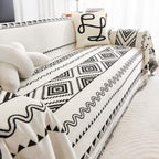 Geometric Boho Sofa Cover Throw — product detail view
