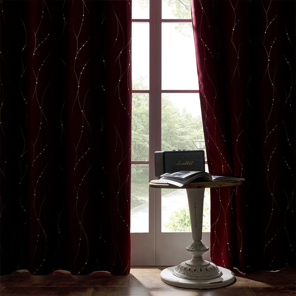 Gleam Chic Blackout Curtain — size and scale reference